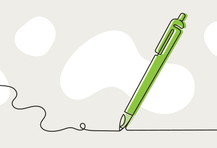 Illustration of a pen drawing a continuous line