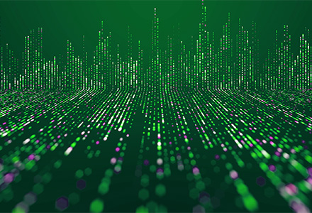 Abstract background of light beams representing big data