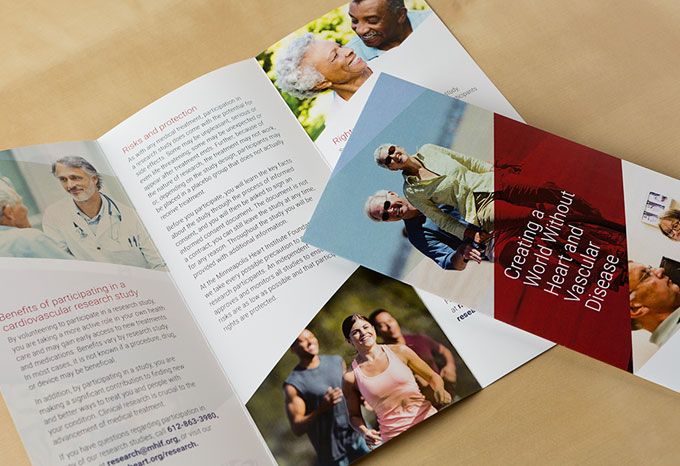 Trifold brochure for the Minneapolis Heart Institute Foundation