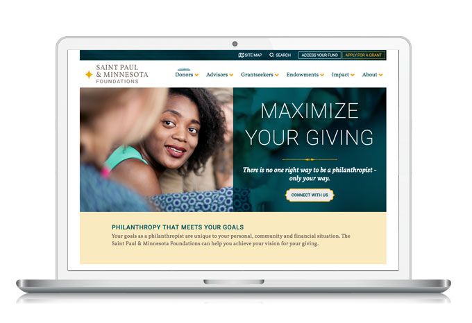 Website for Saint Paul & Minnesota Foundation