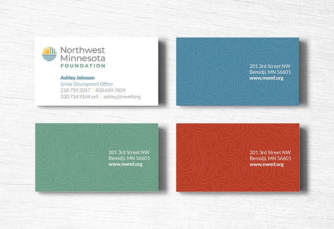 Northwest Minnesota Foundation business card variants 