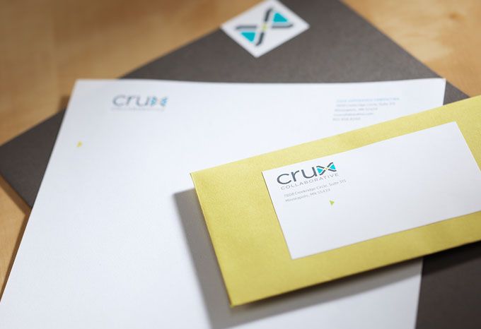 Stationery system for Crux Collaborative