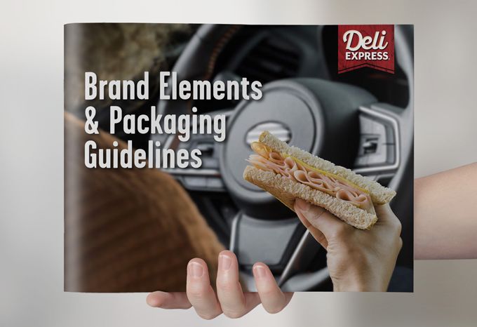 Cover of a Brand Elements & Packaging Guidelines for Deli Express consumer products