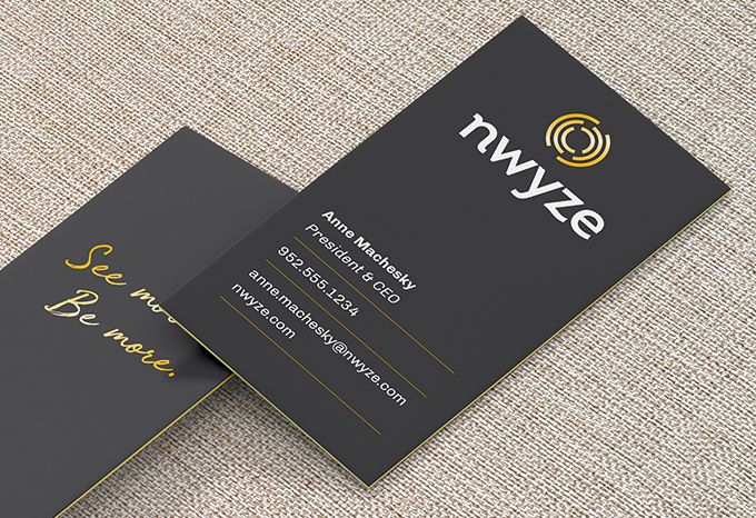 Nwyze branded business card