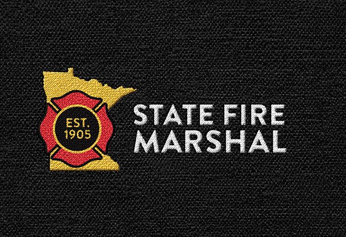 Embroidery with logo for Minnesota State Fire Marshal