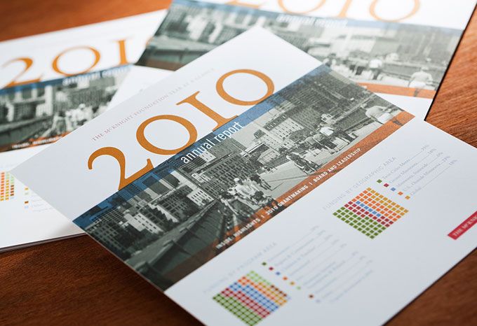 Cover of an annual report for McKnight Foundation 