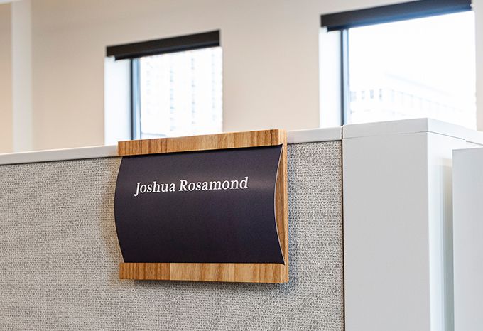 Workstation sign for McKnight Foundation