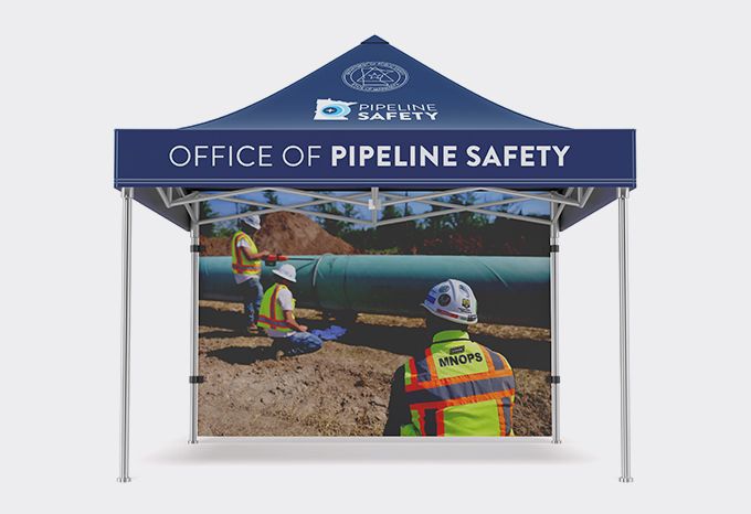Booth for community events for Minnesota Office of Pipeline Safety